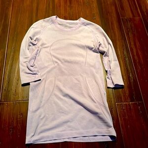 Lululemon cropped sleeve purple swiftly top